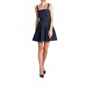 NEW FLYING TOMATO denim mini dress in blue